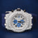Luxury Diamond Chronography Watch Fully Iced with Black Rubber Belt Gurukrupa-Gems