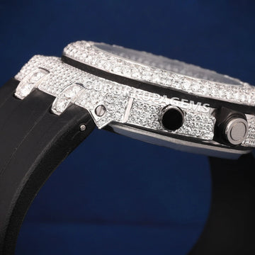 Black Belt Royal Roak Diamond Watch Passes Diamond Tester Gurukrupa-Gems