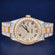 Luxury Fully Customized Watches Two Tone Arabic Dial Hiphop Watches Silver and Rose Iced Out Diamond Mens Watches Gurukrupa-Gems