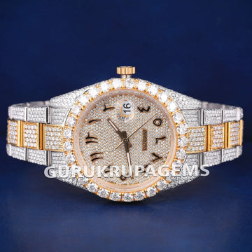 Luxury Iced Out Silver Custom Watches for Men Women VVS D Colour Moissanite Diamond Watches Automatic Mechanical New Arrivals Gurukrupa-Gems