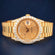 Iced Out Rose Gold Watch with Roman Dial and Diamond Bezel for Men Gurukrupa-Gems
