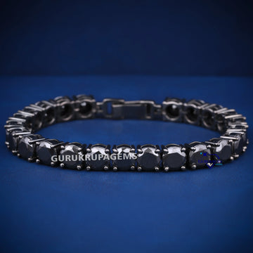 Luxury black diamond tennis bracelet for this valentine days Gurukrupa-Gems