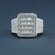 Luxury collection of Hip Hop Diamond Ring Iced Out For Men's in 14 kt white gold lab grown diamond