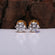 Luxury diamond earring with vvs clarity diamonds for womens in 14 kt yellow gold