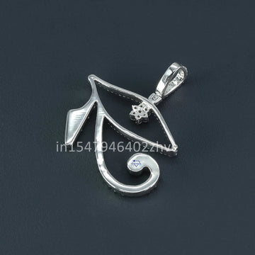 Make a bold impression with this unique unisex diamond pendant fashioned from 14 kt white gold and featuring lab grown diamonds-Gurukrupa-Gems