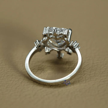 Make a statement with our exquisite heart and round cut diamond ring Gurukrupa-Gems