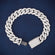 Men’s White Gold Miami Iced Bracelet 8 Inch 13 mm Diamond Link Style for Trendy Hip Hop Look Gurukrupa-Gems