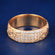 Mens 3Ct Custom Made Half Full Diamond Eternity Wedding Band 14k Rose Gold Plated for Mens Gurukrupa-Gems