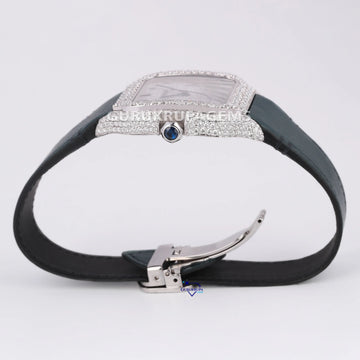 Mens latest leather belt trending lab grown diamonds hip hop watch Gurukrupa-Gems