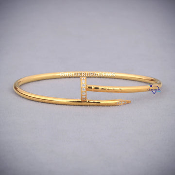 Minimal custom made love diamond bracelet for men women Gurukrupa-Gems