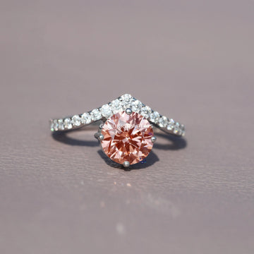 Modern Elegance Solitaire Rings In 14KT white gold with VVS Clarity diamonds for women Gurukrupa-Gems