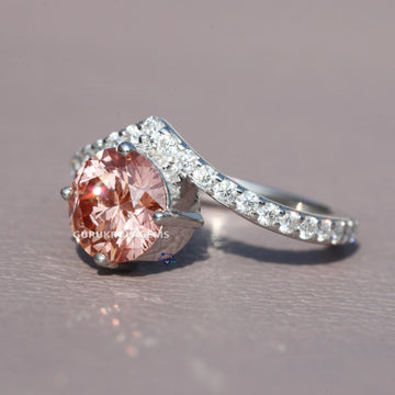 Modern Elegance Solitaire Rings In 14KT white gold with VVS Clarity diamonds for women Gurukrupa-Gems