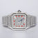 Moissanite diamond studded stainless steel watch with red Roman numerals exudes timeless elegance and style Gurukrupa-Gems