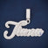 Name Letter Pendant VVS Iced Out Diamond Charm - Gurukrupa-Gems