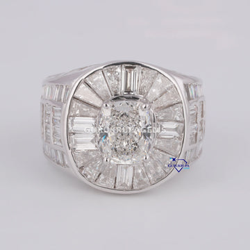 New edition of hip hop lab created 14 kt lab grown diamond ring for men Gurukrupa-Gems