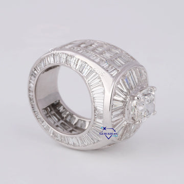 New edition of hip hop lab created 14 kt lab grown diamond ring for men Gurukrupa-Gems
