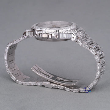 New launched fully baguette cut diamonds hip hop branded watch for unisex Gurukrupa-Gems