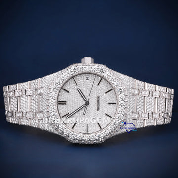 Pass Diamond Tester Full White Hip Hop Watch Gurukrupa-Gems