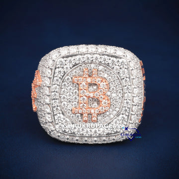 Passed diamond tester full white hip hop diamond star ring (Copy) Gurukrupa-Gems