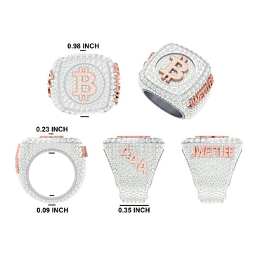 Passed diamond tester full white hip hop diamond star ring (Copy) Gurukrupa-Gems