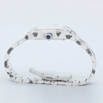Patriot's Pride Watch with moissanite diamonds and crafted finely for unisex in stainless steel wore at any occasion Gurukrupa-Gems