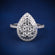 Pear shape wedding engagement diamond ring Gurukrupa-Gems