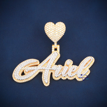 Personalized Design Hand Made Diamond Pendant Gurukrupa-Gems