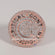 Personalized Hip Hop Diamond Ring In 14KT Rose Gold With Round Cut Lab Diamond Gurukrupa-Gems