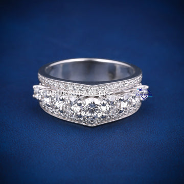 Proposal wedding engagement diamond vvs clarity band rings Gurukrupa-Gems