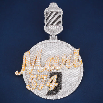 Real 14k gold VVS Moissanite Diamond Jesus Face Pendant with Custom Designs enamel Rappers Wearing Notorious Big Jesus Piece Pendant Necklace Gurukrupa-Gems