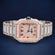 Rose gold moissanite watch fully iced with unique multicolor details for standout style Gurukrupa-Gems