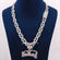 Round Cut Lab Diamond Chain With Pendant In 14KT White Gold Gurukrupa-Gems