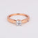 Round cut 14 kt rose gold lab diamond solitaire ring with VVS clarity wedding engagement gift Gurukrupa-Gems