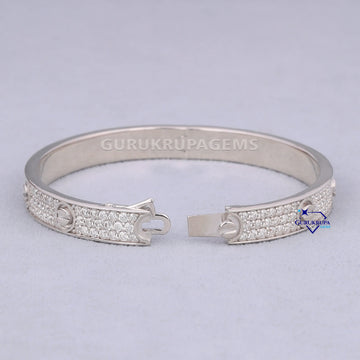 Round cut hip hop love bracelets for men with vvs clarity diamonds Gurukrupa-Gems