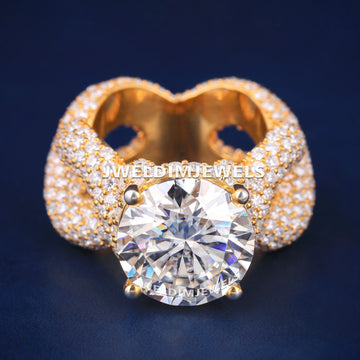 Round cut hip hop solitaire inspired diamond ring (Copy) Gurukrupa-Gems