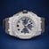 Rubber strap grey belt half iced out watch Gurukrupa-Gems