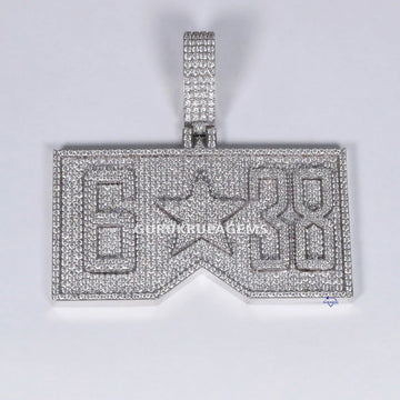 Shine Like a Star with 14 kt white gold lab grown diamond pendant for men with vvs clarity Gurukrupa-Gems