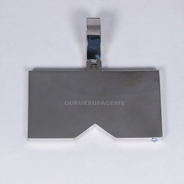 Shine Like a Star with 14 kt white gold lab grown diamond pendant for men with vvs clarity Gurukrupa-Gems
