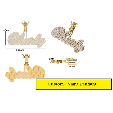 Silver Rose Gold Two Tone Custom Allah Necklace Pendant (Copy) Jweldim Jewels