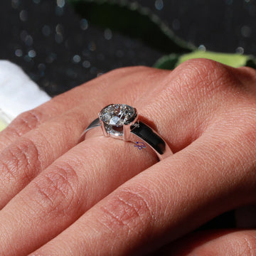 Simple Wedding solitaire diamond ring made from lab grown diamonds in 14 kt white gold Gurukrupa-Gems