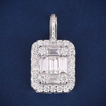 Simple casual wear round cut small size diamond pendant vvs clarity Gurukrupa-Gems