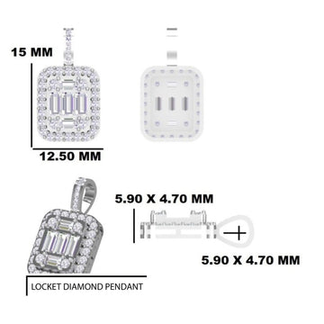 Simple casual wear round cut small size diamond pendant vvs clarity Gurukrupa-Gems