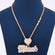 Small Round Cut Diamond Pendant With Rope Chain In 14KT Rose Gold Gurukrupa-Gems