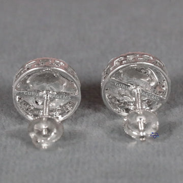Small yet stylish design 14 kt lab grown diamond earring for girls and women with vvs clarity diamonds Gurukrupa-Gems
