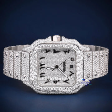 Square Shaped Arabic Dial All White Pass Tester Watch Gurukrupa-Gems