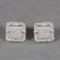 Square shape diamond studded 14 kt white gold diamond earring for engagement for regular wear Gurukrupa-Gems