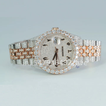 Step into the spotlight at any party with hip-hop moissanite diamond watch for men, boasting a stylish Arabic numeral