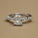 Stunning 14kt white gold ring with VVS clarity labgrown cushion and marquise cut diamond ring Gurukrupa-Gems
