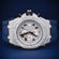 Stunning beauty of a moissanite diamond watch with a unique 3 chronograph styled