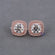 Stylish 14kt rose gold earring with cushion and round cut labgrown diamond trending party wear design Gurukrupa-Gems